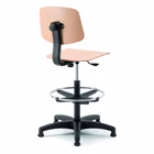 Immagine di Sgabello WOODY in faggio con schienale