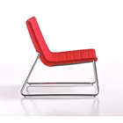 Immagine di Poltrona MISS a slitta rivestimento ecopelle rosso