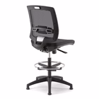 Immagine di Sgabello NEW MALICE schienale rete nero colore nero