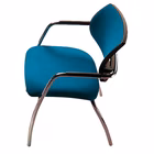 Immagine di Sedia visitatore SYSTEM ecopelle blu