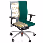 Immagine di Sedia CRONO 24 con braccioli tessuto verde