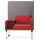 Immagine di Poltrona fonoisolante CUBIX base bianca tav/dx