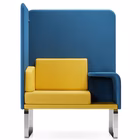 Immagine di Poltrona fonoisolante CUBIX base cromata tav/sx