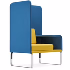 Immagine di Poltrona fonoisolante CUBIX base cromata tav/sx