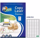 Immagine di Etichette adesive bianche in carta certificata fsc®, 37x14mm, 100 etichette per foglio, 100 fogli