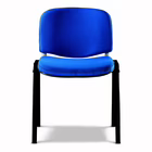 Immagine di Sedia di attesa ELICA ISO PLUS struttura nera tessuto blu