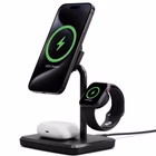 Immagine di Caricabatterie wireless/senza fili Nero USB-C CYGNETT Caricabatteria Wireless 3-in-1 - Nero CY5100BU