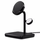 Immagine di Caricabatterie wireless/senza fili Nero USB-C CYGNETT Caricabatteria Wireless 3-in-1 - Nero CY5100BU