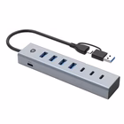 Immagine di 7-port USB 3.0 hub with power adapt