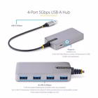 Immagine di Hub USB a 4 porte USB 5gbps