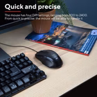 Immagine di TRUST MOUSE CABLATO 160CM - 2400DPI - TRUST VOCA - NERO 23650