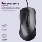 Immagine di TRUST MOUSE CABLATO 170CM - 1200 DPI - TRUST NERO 24657