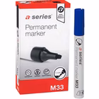 Immagine di Pennarello permanent con fusto in alluminio A-SERIES M33 punta a scalpello colore blu