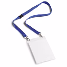 Immagine di Portanome A6 per eventi con cordoncino e doppio moschettone DURABLE 8525-07 colore blu cm 10x15