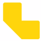 Immagine di Segnaletica di sicurezza orizzontale ad "L" colore giallo