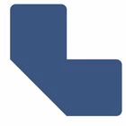 Immagine di Segnaletica di sicurezza orizzontale ad "L" colore blu