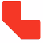 Immagine di Segnaletica di sicurezza orizzontale ad "L" colore rosso