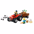 Immagine di Costruzioni LEGO TRATTORE AGRICOLO ROSSO CON RIMORCHIO 60461