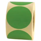 Immagine di Rotolo etichette adesive di segnalazione tonde diametro mm 35 verde 500pz