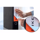 Immagine di Etichette adesive in carta bianca coprente per raccoglitori, 38x192mm, 7 etichette per foglio, 25 ff