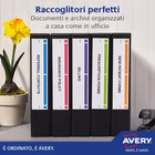 Immagine di Etichette adesive in carta bianca coprente per raccoglitori, 61x192mm, 4 etichette per foglio, 25 ff