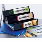 Immagine di Etichette adesive in carta bianca coprente per raccoglitori, 60x200mm, 4 etichette per foglio, 25 ff