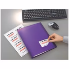 Immagine di Etichette adesive in carta bianca adesivo rimovibile, 35,6x16,9mm, 80 etichette per foglio, 25 fogli