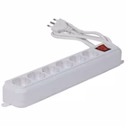 Immagine di Multipresa BRIXO con cavo 1,5 metri 6 posti spina grande 16A > prese univ. Schuko/bipasso bianca