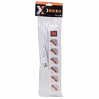 Immagine di Multipresa BRIXO con cavo 1,5 metri 6 posti spina grande 16A > prese univ. Schuko/bipasso bianca