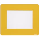 Immagine di Cornice adesiva per segnaletica orizzontale rimovibile per interno f.to A5 giallo