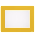 Immagine di Cornice adesiva per segnaletica orizzontale rimovibile per interno f.to A4 giallo
