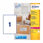 Immagine di Etichette adesive per stampanti laser e Inkjet per buste e pacchi, 199,1x289,1mm, 100 fogli