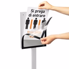 Immagine di Espositore da pavimento DURABLE INFO STAND BASIC A4 colore grigio antracite