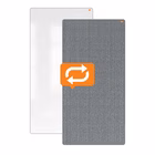 Immagine di Lavagna magnetica pannello grigio/Lavagna bianca/cornice grigia NOBO Move & Meet