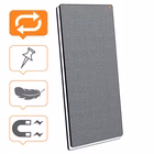 Immagine di Lavagna magnetica pannello grigio/Lavagna bianca/cornice nera NOBO Move & Meet