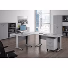 Immagine di Scrivania gamba ad "L" EASYSPACE cm 80x80x72 grigio