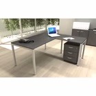 Immagine di Scrivania gamba ponte EASYSPACE cm 120x80 nero venato