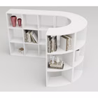 Immagine di Libreria angolare a 45° 3 caselle CHECKER bianco