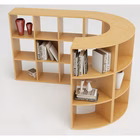 Immagine di Libreria angolare a 45° 3 caselle CHECKER noce chiaro