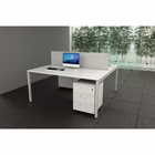 Immagine di Postazione bench 2 posti EASYSPACE cm 160x164xH72,5 bianco