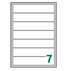 Immagine di Etichette adesive bianche in carta certificata fsc®, 190x38mm, 7 etichette per foglio, 100 fogli