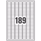 Immagine di Etichette adesive in poliestere argento, l6008-20, 25,4x10mm,189 etichette per foglio, 20 fogli