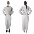 Immagine di Camice monouso in TNT non sterile con polsini bianco