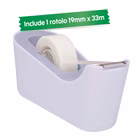 Immagine di Dispenser nastro adesivo 3M C18 base appesantita + 1 rotolo MAGIC 810 mm 19x33 m colore lavanda