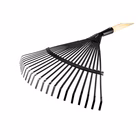 Immagine di Scopa per foglie testa in metallo manico in legno