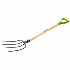 Immagine di Forcone universale 4 denti manico in legno impugnatura in plastica