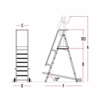 Immagine di Scala a forbice FARAONE SM 8 gradini