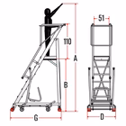 Immagine di Scala a castello FARAONE MFTS 6 gradini