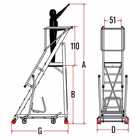 Immagine di Scala a castello FARAONE MFTS 4 gradini