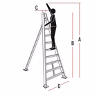 Immagine di Scala a 3 piedi per agr. s/ancor.FARAONE SA 8 grad